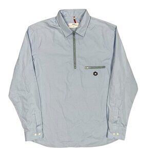 SS2018 OAMC Shirt Jacket Blue Long Sleeve Lightweight 100% Cotton XXL